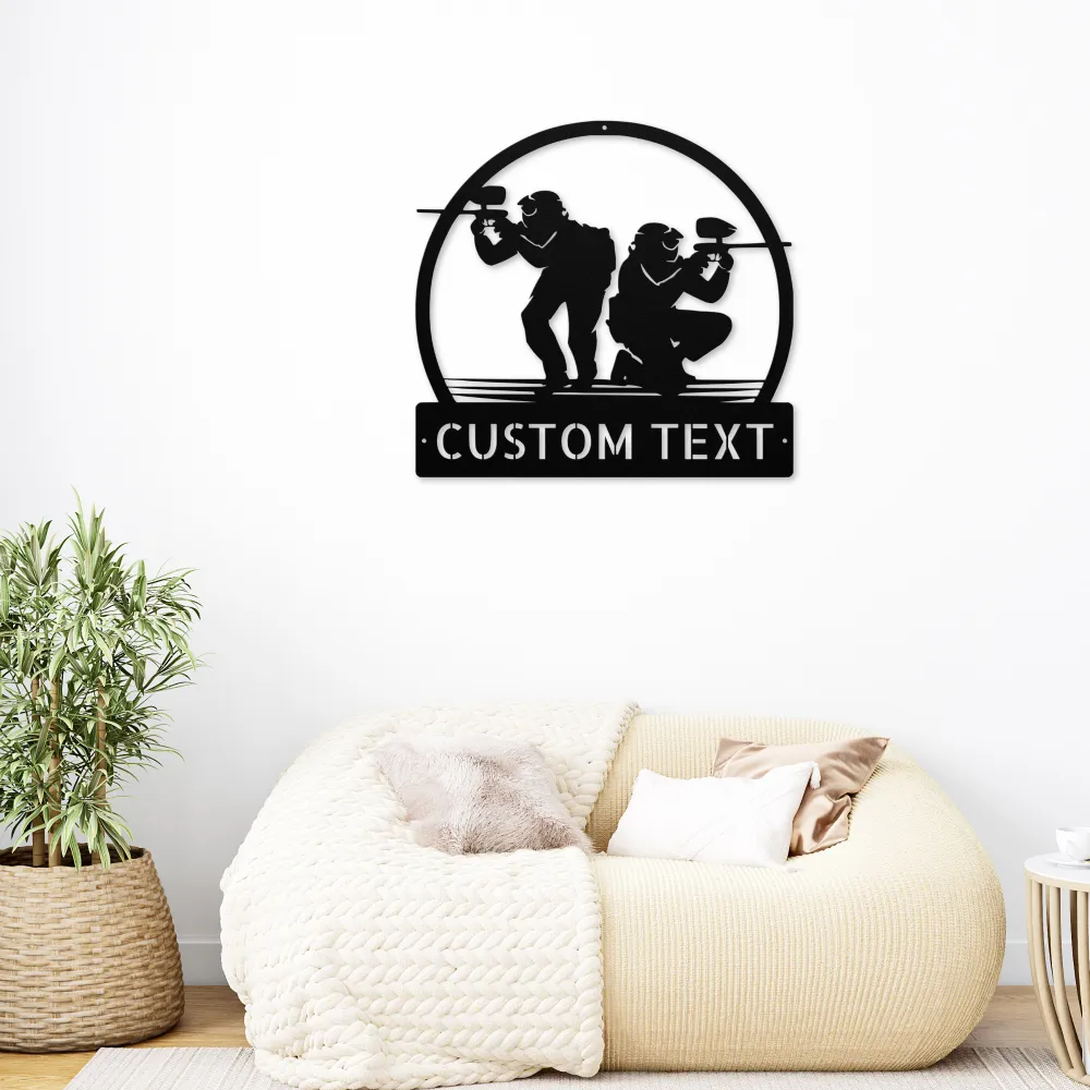 Custom Paintball Metal Sign